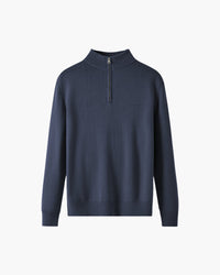 Luxurious 100% Merino Wool Half-Zip Sweater: Warm, Soft, Breathable, Classic Men's Pullover